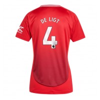 Camiseta Manchester United Matthijs de Ligt #4 Primera Equipación para mujer 2024-25 manga corta